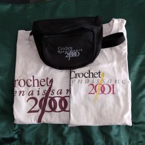 Crochet Renaissance Swag 2000 & 2001 Size XL Tees